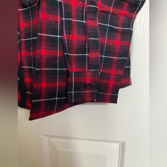 Red/Black/White Plaid Weatherproof Flannel - Picture 5 of 7